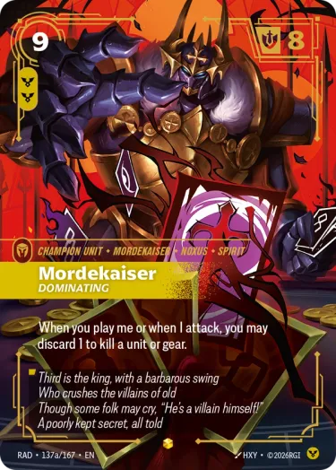 Mordekaiser, Dominating - Riftbound Radiance Spoiler