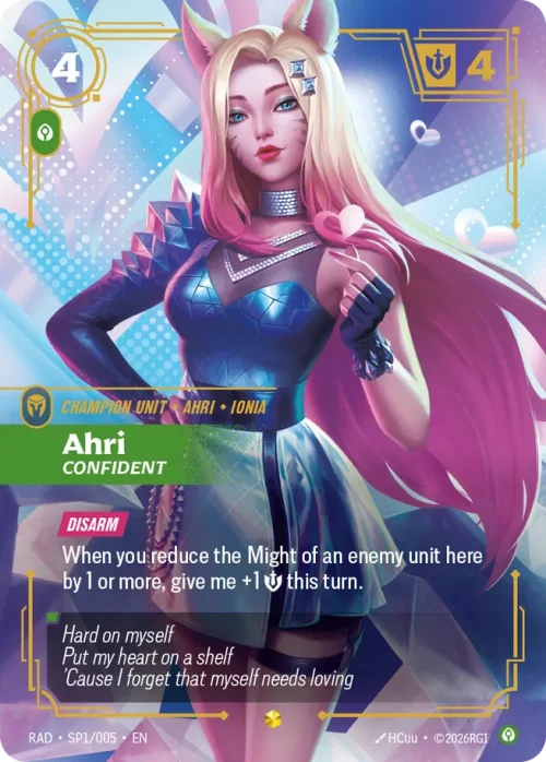Ahri, Confident - Riftbound Radiance Spoiler