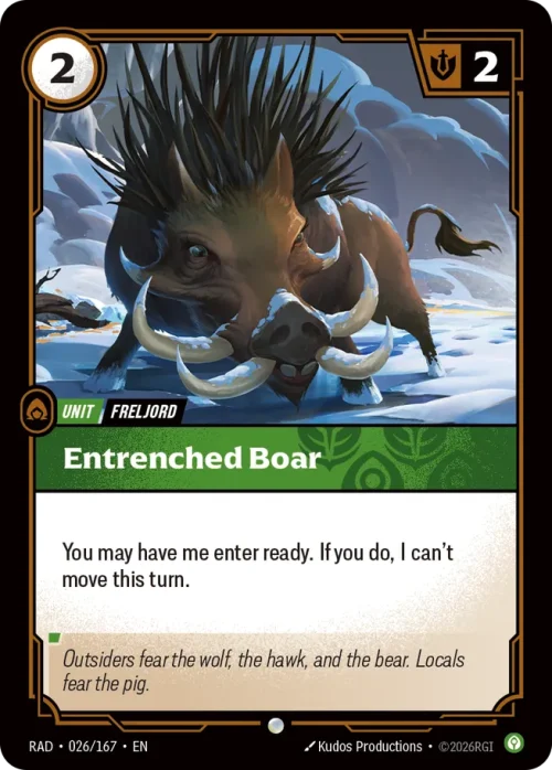 Entrenched Boar - Riftbound Radiance Spoiler