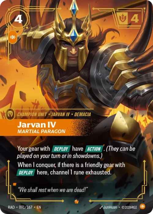 Jarvan IV, Martial Paragon - Riftbound Radiance Spoiler