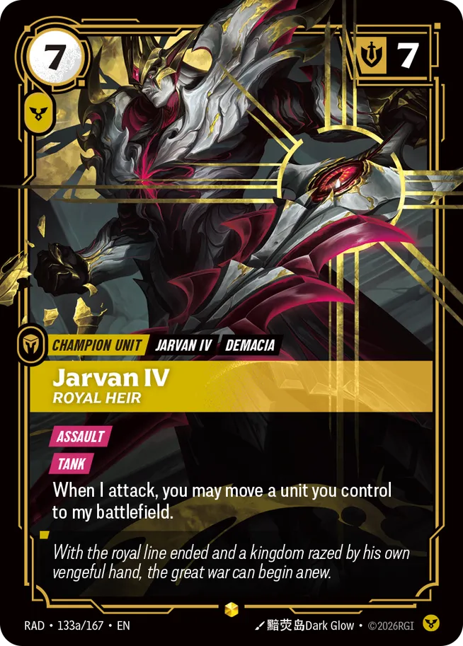 Jarvan IV, Royal Heir a - Riftbound Radiance Spoiler