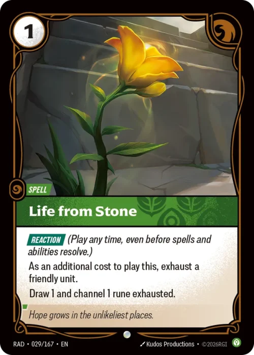 Life from Stone - Riftbound Radiance Spoiler