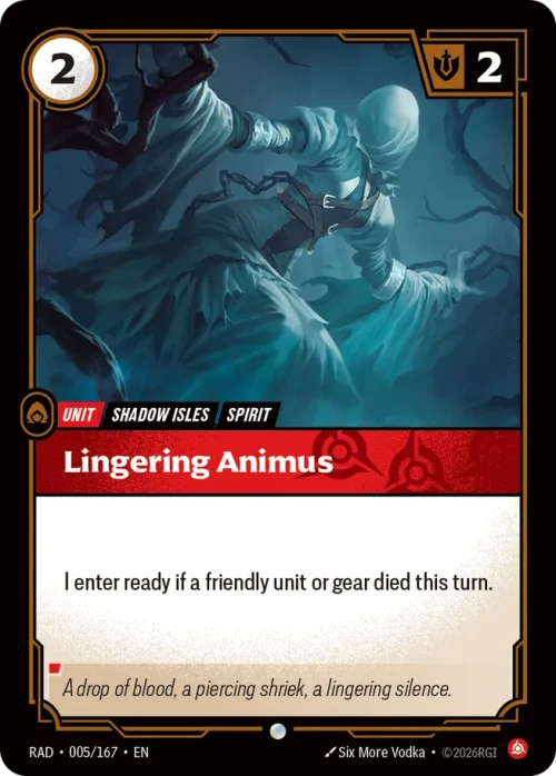 Lingering Animus - Riftbound Radiance Spoiler