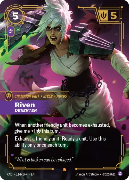 Riven, Deserter - Riftbound Radiance Spoiler